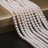 ビーズ最高品質の天然淡水真珠ゆるい丸い宝石用の女性ネックレスイヤリングアクセサリー8-9mm