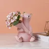 Decoratieve bloemen Modern Home Decor Artificial Living Room Desktop Decoratie Bear Stand Vaas Moederdag Ornament Resin Gift