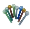 Acook 4,1 inch 12 kleuren Glazen olie brandende brander Handpijpbal OD 0.8in Rookt Tobacco Herb Water Tube voor DAB -rigs