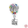 925 sterling silver charms for pandora jewelry beads DIY Pendant women Bracelets beads Happy Birthday Hot Air Balloon