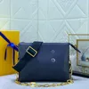 أكياس كتف من Crossbody Bag Contains سلسلة قابلة للفصل على نطاق واسع حزام الإغلاق رسائل أزياء الرسائل النساء Hobo Clutch حقائب اليد محفظة الأجهزة الذهبية