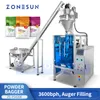 ZONESUN VFFS Ensacheuse de poudre Big Pouches Packs Farine Sucre Sel Ascenseur Emballage Machine de remplissage et de scellage ZS-FS420E