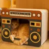 Scratchers Cat Scratcher Board Pet Scratching House Corrugerat Scratch Toy Cat House Retro Radio Cat Scratch Board Cat Training Toy