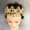 Naszyjniki Zestaw Luksusowy w stylu Maroka Krystaliczna biżuteria do włosów Kobiety metalowy obręcz ślub Cown Vintage Flower Design