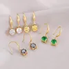 Dangle Earrings 1ペアラインストーンクリスタルアニバーサリーフェスティバル結婚式の日付ワークイヤースタッドファッションピアスジュエリーのため