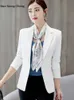 Damen Anzüge Blazer Kleidung Blazer Herbst Winter Elegant Mode Anzug Mantel Pendeln Lässig Stil Einfarbig Dünne Jacke 230509