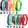 Dog Puppy Cat Collar Breakaway Adjustable Cats Collars with Bell Bling Paw Charms pet decor supplies 12styles LXL473-A