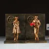 Decorative Objects Figurines Banksy Figure Sculpture Bookends Home Decoration Accessories Living Room Book Ends Bookshelf Decor Display Desktop 230508