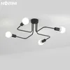 Plafonniers Homhi Moderne Led Pour Salon Loft 4 Têtes Araignée Éclairage À La Maison Chambre Noir E27 Fer Creative HPD-020