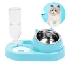 Bols d'alimentation pour chats, distributeur d'eau multifonctionnel, alimentation automatique, bols de nourriture pour chiens, chiots, bouteille à boire pour chiens