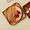 Ensembles de couverts en gros ensemble de vaisselle en bois d'acacia japonais El petit déjeuner plateau à pain assiette de fruits bol à salade assiettes de luxe