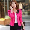 Damespakken Blazers Spring en Autumn Solid Color Fashion Slim Office Korte elegante enkele jas 230509