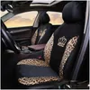 Housses De Siège De Voiture Imprimer Motif Léopard Er Ensemble Couronne Reine Avant Ers Pour Femmes Fit Camions Suv Et Van Drop Livraison Mobiles Moto Dhgrf