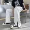 Pantaloni da uomo uomini di seta ghiacciata divisi pantaloni freschi 2023 estivi sottili abiti da uomo larghi vacchipants jogger di alto livello sport casual casual