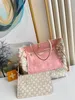 10a designer bolsa tote bolsas de couro l designer feminino luxo clássico flor verificado ombro sacos de compras ao ar livre m1x4