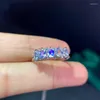 Klaster pierścionków Naturalna biżuteria do księżyca dla kobiet Oddział Wedding Pierścień luksusowy