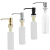 New Kitchen Sink Soap Dispenser Built-in Design 300ML Liquid Soap Bottle with Stainless Steel Head Hand Press Dispenser Bottle