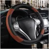 Steering Wheel Covers Motoers Car Ers Protective Antislip Suede Er Warm Interior Accessories 38Cm Drop Delivery Mobiles Motorcycles Dhdbs
