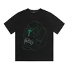 Diseñador Ropa de moda Camiseta Camisetas High Street Trapstar Skull Impresión de letras Manga corta Hombres Mujeres Loose Street Algodón Cuello redondo Camiseta Etiqueta de moda para sa