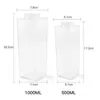 Nya 500 ml/1000 ml mjölkkartongvattenflaska transparent plast bärbar klar låda för juice teflaskor