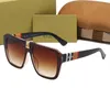 Lyxdesigners solglasögon för kvinnor unisex designer goggle sommar strand solglasögon retro ram lyx design uv400 med ruta 7 färger bra trevligt
