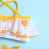 Deux pièces bébé fille maillots de bain été soleil imprimer infantile filles Bikini ensembles élastique cordon plage Shorts maillots de bain pour les filles