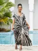 Costumi da bagno da donna Oversize Kaftan Robe Beach Cover Up Per le donne Vacanze Casual Abito lungo allentato Boho Tie Dye Beachwear Costume da bagno Sarong