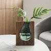 Dekorativa föremål Figurer Solid Wood Glass Vase Home Designer Decoration El Ornaments 230508