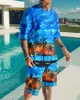 Survêtements pour hommes Ensemble de mode d'été Casual manches courtes style de vacances Impression 3D Tshirtshorts Pantalons Costumes Vêtements pour hommes 230509