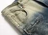 Herren-Jeans Slim Jeans Stretch Hochwertige Vintage-Malerei Distressed-Denim-Baumwollhose Rüschen Designer für 230509