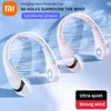 Fans Xiaomi 5000mAh Hanging Neck Fan Portable Folding Bladeless Ventilador TypeC Recharge 360 Degree Air Conditioning Fan For Sport