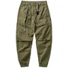 Calças masculinas Primavera e verão Novo japonês Retro Retro Outdoor Fin Cargo Pants 98% Algodão