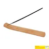 Hot Natural Plain Wood Incense Stick Ash Catcher Burner Holder Porta bastoncini di incenso in legno Decorazione domestica