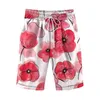 Dames shorts pyjama voor vrouwen bloemenprint hoge taille prints veter strand katoenen broeken workoutzak