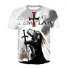 T-shirts pour hommes Templiers Chemise à manches courtes imprimée en 3D Hommes Femmes Mode Casual Cool T-shirts Hip Hop Streetwear T-shirts surdimensionnés