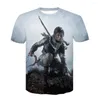 Herren T-Shirts 2023 Klassisches Spiel Tomb Raider 3D T-Shirt Cosplay Lara Croft Print Sommermode Street Style Casual Loose Top
