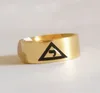 Yüksek kaliteli paslanmaz çelik 14 derece İskoç Rite Yod Yod Ring Altın Gümüş Mason İmza Yüzükler Virtus Junxit Mors ile Yerleştirme İçinde Yok