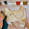 Designer luxury 3 piece weave Straw tote Bags top quality fashion Womens man Purses lady bag Shoulder bag Crossbody Evening chain handbags clutch hand bag