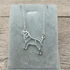 Hänge halsband origami beagle halsband charm kvinnlig manlig present mode kvinnliga smycken geometriska