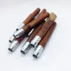 Natural Wooden Mini Smoking Tube Dry Herb Tobacco Filter Aluminium Digger Catcher Taster Bat One Hitter Portable Handpipes Hand Tips Cigarette Wood Pipes Holder