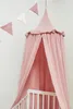 Crib Netting% 100 Pamuklu Beşik Çocuk Odası Deco Baldachin ile Fırfır Yatağı Perde Kanopi Kreş 230510