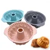 Baking Moulds 10 Inch Cake Pan Spiral Texture Non-sticky Mold With Handle Silicone Round Mousse Pastry Mould Accessories