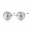 Stud Fashion Sier Gold Ball Earring Stainless Steel Studs Earrings For Women With Diameter 5Mm To 10Mm Drop Delivery Jewelry Dhgarden Dhi93