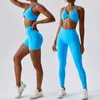 Yoga Kıyafetler Dikişsiz Yoga 2 İki Parçalı Set Kadın Egzersiz Seti Kadın Fitness Kıyafetleri Top Spor Sütyen Taytlar Aktif Giyim Giyim Giyim Giysileri Kadın AA230509