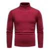 Męskie swetry Turtleeck Sweter 2023 Koreańska wersja Pullover Knitwear Long Rękaw Młodzież Slim Fit Bottoming Shirt