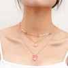 Collier de créateur de luxe 5 couleurs créateur de bijoux pour femmes INS chaîne de clavicule oeil du diable multicouche collier oeil de vent cool sens de conception de niche féminine