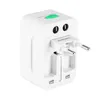 Adaptador de viagem global tomada universal ue eua tudo em um mundo inteiro porta parede casa com pacote varejo f1