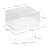 Storage Bottles E56C Butter Dish Box Holder Tray With Lid And Knife Cheese Board Server Crisper Transparent Plastic Container Kitchen