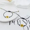 Braccialetti con ciondoli 2 pezzi/set Donna Fashion Lega Girasole Cera Linea Maglia Amicizia Braccialetto Uomo Regalo