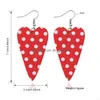 Charm Heart Hollow Pu Leather Red Angel Eicle oorbellen voor vrouwen Licht lichtgewicht statement mode sieraden cadeau drop levering dhgarden dhrie